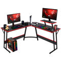 FDW 50-Inch L-Shaped Gaming Desk with Monitor Stand