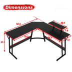 FDW 50-Inch L-Shaped Gaming Desk with Monitor Stand